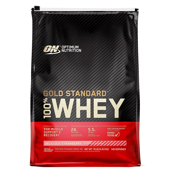 Optimum Nutrition Gold Standard 100% Whey – 10 lbs Bag | Fast - Digesting Protein for Muscle Growth & Recovery - Bay Buy Shopping