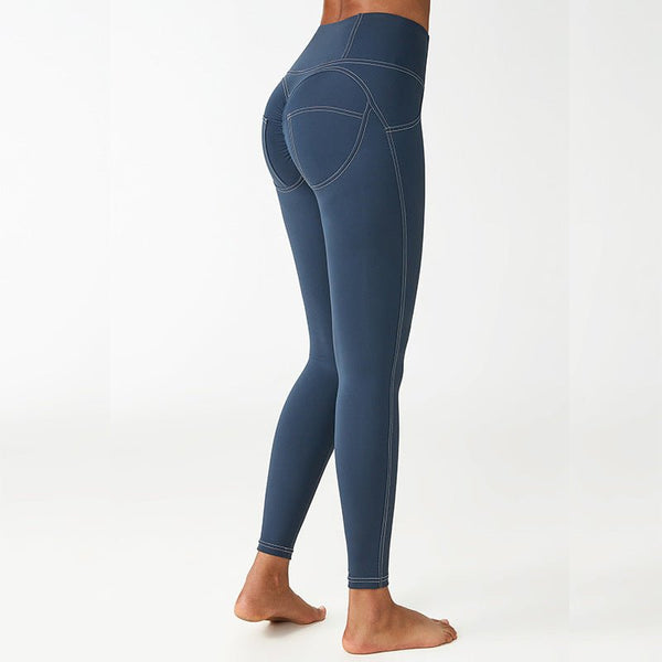 Pleated Yoga Pants High Waist Sports Leggings - Bay Buy Shopping