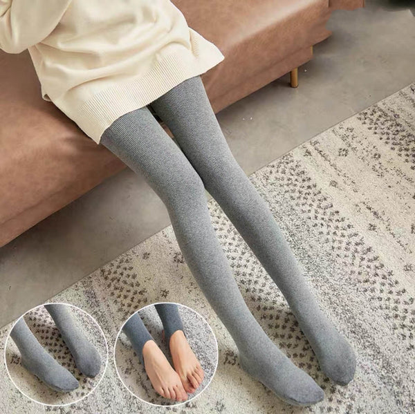 Pure Cotton Leggings Outer Wear High Waist Abdomen Buttocks Plus Velvet Thick And Seamless - Bay Buy Shopping