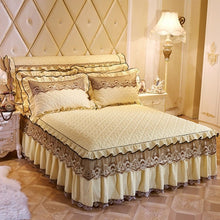Quilted Lace Bed Skirt Thickened Plus Cotton Bedspread Single Piece Simmons Bed Cover Bed Circumference 1.8m Bed - Bay Buy Shopping