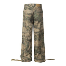 Retro Camouflage Loose Cross - leg Jeans - Bay Buy Shopping