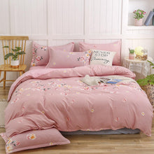 Simple Cotton Sanding Four - piece Set Thickening Small Bed Quilt Cover - Bay Buy Shopping