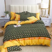Simple Cotton Sanding Four - piece Set Thickening Small Bed Quilt Cover - Bay Buy Shopping