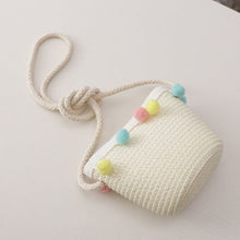 Small Ball Solid Color Children Straw Hat Bag Set - Bay Buy Shopping