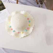 Small Ball Solid Color Children Straw Hat Bag Set - Bay Buy Shopping