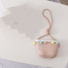 Small Ball Solid Color Children Straw Hat Bag Set - Bay Buy Shopping