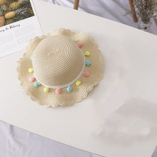 Small Ball Solid Color Children Straw Hat Bag Set - Bay Buy Shopping