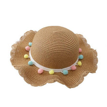 Small Ball Solid Color Children Straw Hat Bag Set - Bay Buy Shopping