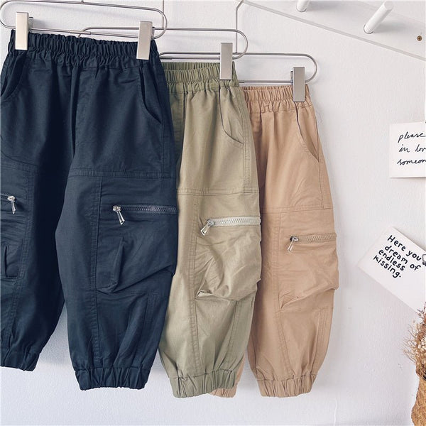 Spring And Autumn Boys' Korean Style Overalls Trousers - Bay Buy Shopping