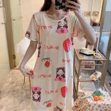 Spring And Summer Confinement Clothing Cartoon Breastfeeding Dress Nursing Clothing Pregnant Women Pajamas Postpartum Outing Hot Mom Large Size Dress - Bay Buy Shopping