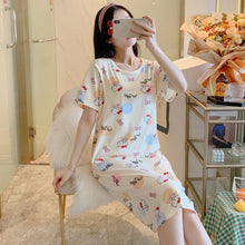 Spring And Summer Confinement Clothing Cartoon Breastfeeding Dress Nursing Clothing Pregnant Women Pajamas Postpartum Outing Hot Mom Large Size Dress - Bay Buy Shopping