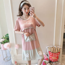 Spring And Summer Confinement Clothing Cartoon Breastfeeding Dress Nursing Clothing Pregnant Women Pajamas Postpartum Outing Hot Mom Large Size Dress - Bay Buy Shopping