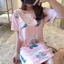 Spring And Summer Confinement Clothing Cartoon Breastfeeding Dress Nursing Clothing Pregnant Women Pajamas Postpartum Outing Hot Mom Large Size Dress - Bay Buy Shopping