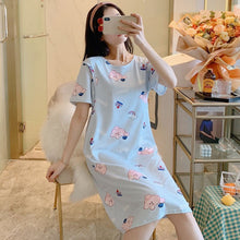Spring And Summer Confinement Clothing Cartoon Breastfeeding Dress Nursing Clothing Pregnant Women Pajamas Postpartum Outing Hot Mom Large Size Dress - Bay Buy Shopping