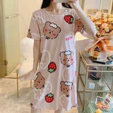 Spring And Summer Confinement Clothing Cartoon Breastfeeding Dress Nursing Clothing Pregnant Women Pajamas Postpartum Outing Hot Mom Large Size Dress - Bay Buy Shopping