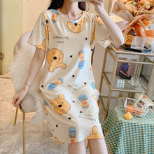 Spring And Summer Confinement Clothing Cartoon Breastfeeding Dress Nursing Clothing Pregnant Women Pajamas Postpartum Outing Hot Mom Large Size Dress - Bay Buy Shopping