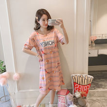 Spring And Summer Confinement Clothing Cartoon Breastfeeding Dress Nursing Clothing Pregnant Women Pajamas Postpartum Outing Hot Mom Large Size Dress - Bay Buy Shopping