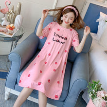 Spring And Summer Confinement Clothing Cartoon Breastfeeding Dress Nursing Clothing Pregnant Women Pajamas Postpartum Outing Hot Mom Large Size Dress - Bay Buy Shopping