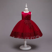 Spring Flower Girl Host Evening Birthday Show Children's Princess Skirt Long - sleeved Dress - Bay Buy Shopping