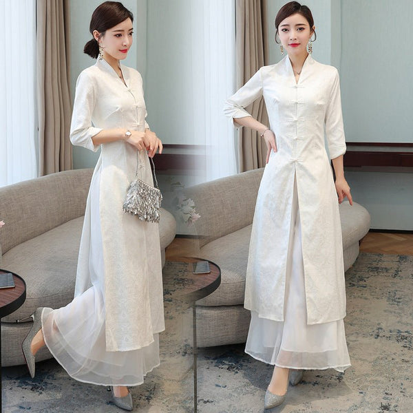 Spring New Chinese Style Young Style Improved Dress Female Embroidery Evening Dress Dress - Bay Buy Shopping