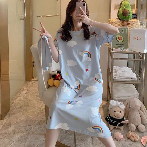 Summer Korean Princess Sweet Cute Cloth Bag Nightdress Women - Bay Buy Shopping
