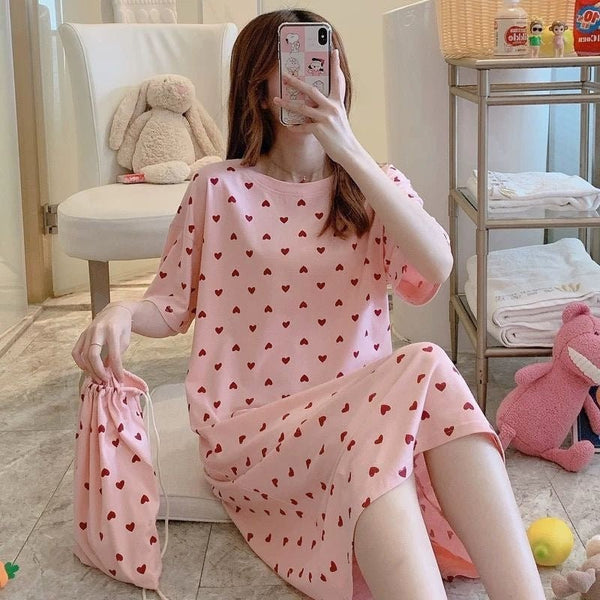 Summer Korean Princess Sweet Cute Cloth Bag Nightdress Women - Bay Buy Shopping