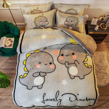 Thickened Cartoon Coral Velvet Bed With Four - piece Winter Milk Flannel Sheets - Bay Buy Shopping