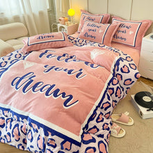 Thickened Cartoon Coral Velvet Bed With Four - piece Winter Milk Flannel Sheets - Bay Buy Shopping