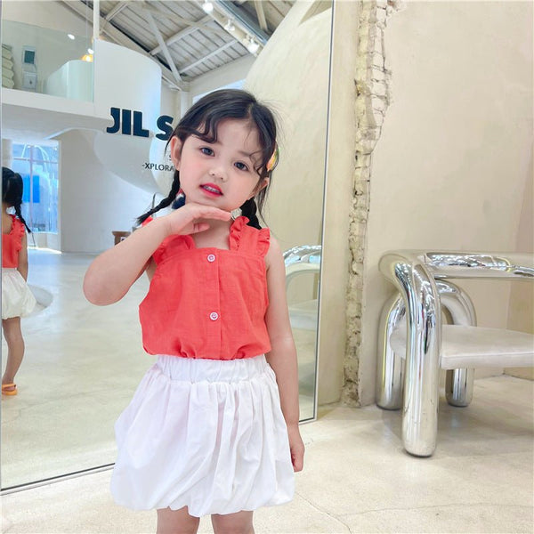 Two - piece Children's Clothing And Children's Halter Top With Wood Ears - Bay Buy Shopping