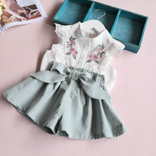 Two Piece Floral Embroidered Jacket With Bow Shorts - Bay Buy Shopping