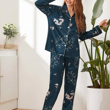 Two - piece Stretch Satin Home Wear Pajamas Women - Bay Buy Shopping