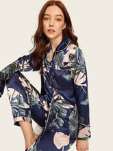 Two - piece Stretch Satin Home Wear Pajamas Women - Bay Buy Shopping