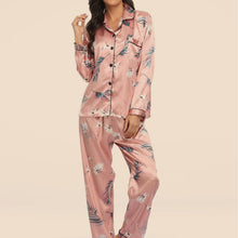 Two - piece Stretch Satin Home Wear Pajamas Women - Bay Buy Shopping