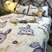 Warm Sunflower Milk Pile Bed Cover Three Piece Set - Bay Buy Shopping