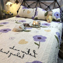 Warm Sunflower Milk Pile Bed Cover Three Piece Set - Bay Buy Shopping