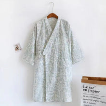 Women Bathrobe Nightdress Long Sleeve Nightgown Cotton Gauze - Bay Buy Shopping