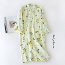 Women Bathrobe Nightdress Long Sleeve Nightgown Cotton Gauze - Bay Buy Shopping