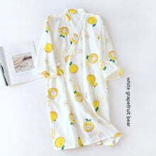 Women Bathrobe Nightdress Long Sleeve Nightgown Cotton Gauze - Bay Buy Shopping