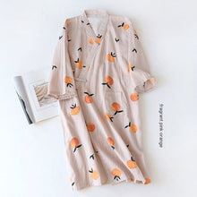 Women Bathrobe Nightdress Long Sleeve Nightgown Cotton Gauze - Bay Buy Shopping
