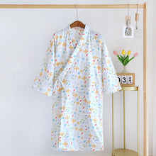 Women Bathrobe Nightdress Long Sleeve Nightgown Cotton Gauze - Bay Buy Shopping