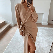Women Long Knitted Sweater Dress Autumn - Bay Buy Shopping