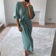 Women Long Knitted Sweater Dress Autumn - Bay Buy Shopping