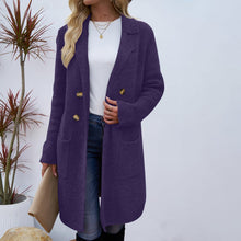 Women's Fashionable All - match Mid - length Woolen Coat Suit Jacket - Bay Buy Shopping