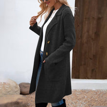 Women's Fashionable All - match Mid - length Woolen Coat Suit Jacket - Bay Buy Shopping