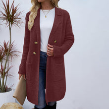 Women's Fashionable All - match Mid - length Woolen Coat Suit Jacket - Bay Buy Shopping