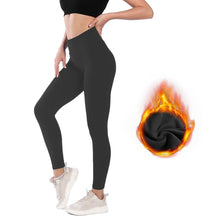 Women's High Waist Belly Contracting Warm Yoga Sports Leggings - Bay Buy Shopping