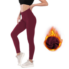 Women's High Waist Belly Contracting Warm Yoga Sports Leggings - Bay Buy Shopping