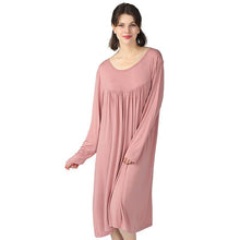 Women's New High Elasticity Cotton Sleeve Loose Home Long Dress - Bay Buy Shopping
