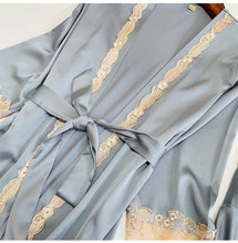 Women's Spring Two Piece Silk Sleeping Dress - Bay Buy Shopping