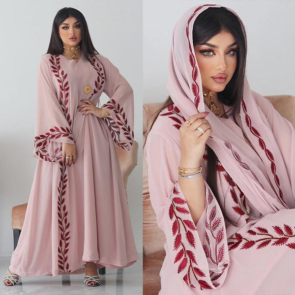 Women's Temperament Fashion Embroidery V - neck Dress - Bay Buy Shopping